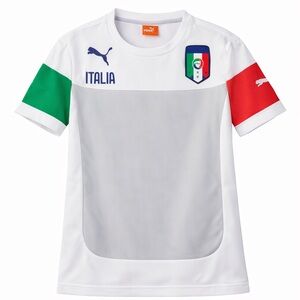 Puma Italy “Italia” Soccer Cotton Jersey, S, Embroidered Logos